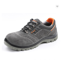 suede cow leather breathable hole sportworkman light weight safety shoes